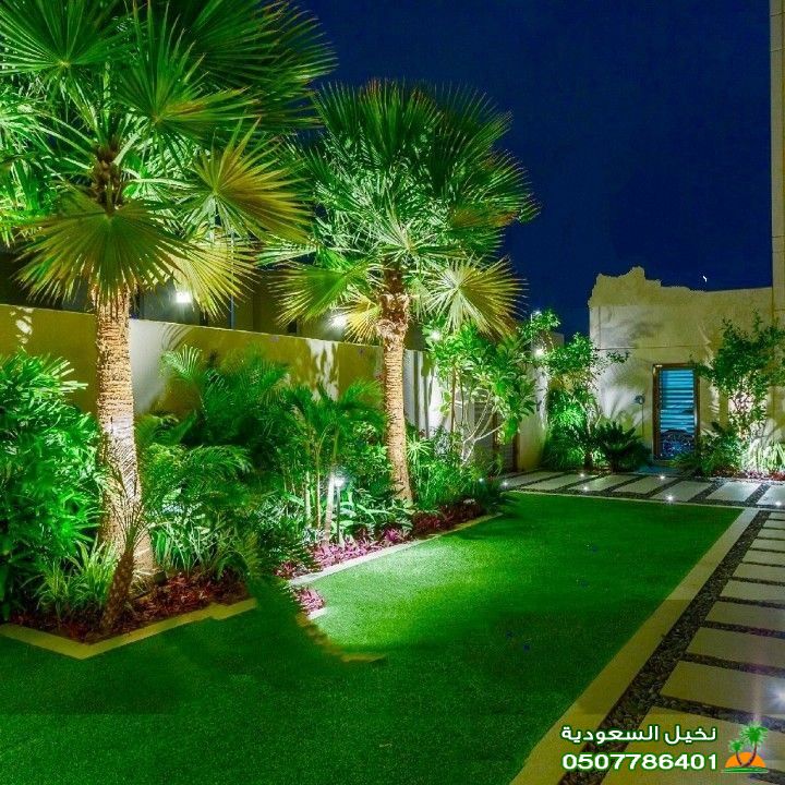 رقم منسق ديكورات حدائق تزين بالعشب الصناعي الرياض